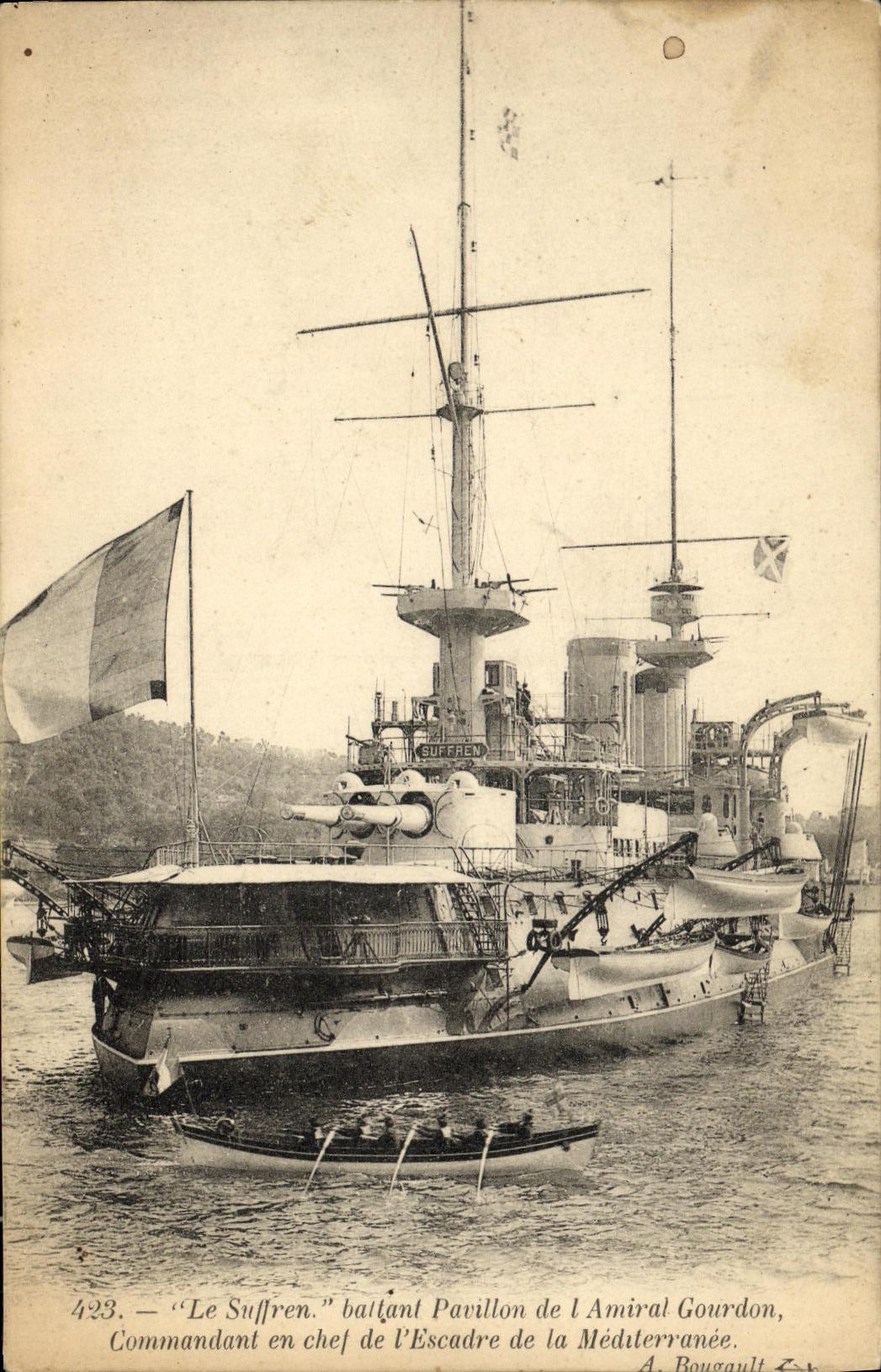 Le Suffren — bâtiment de l'Escadre de la Méditerranée — A. Bougault, n°423