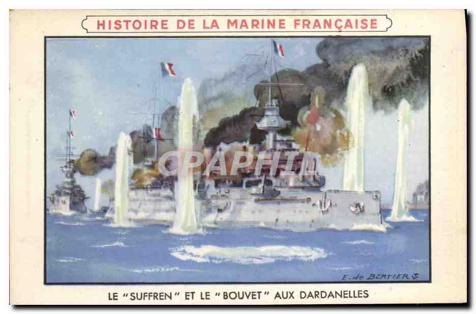 Image Bateau Guerre Suffren Bouvet aux Dardanelles
