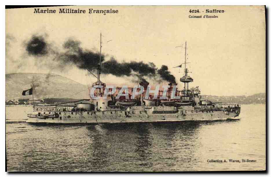 CPA Bateau Guerre Suffren Cuirasse d escadre