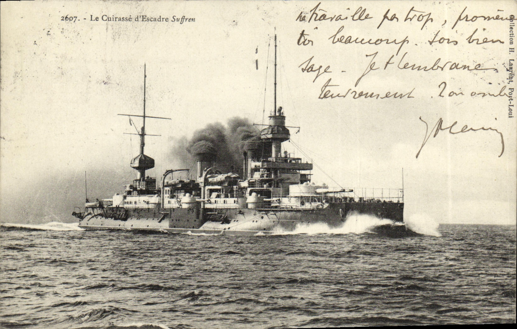 CPA Bateau Guerre Cuirasse d escadre Suffren