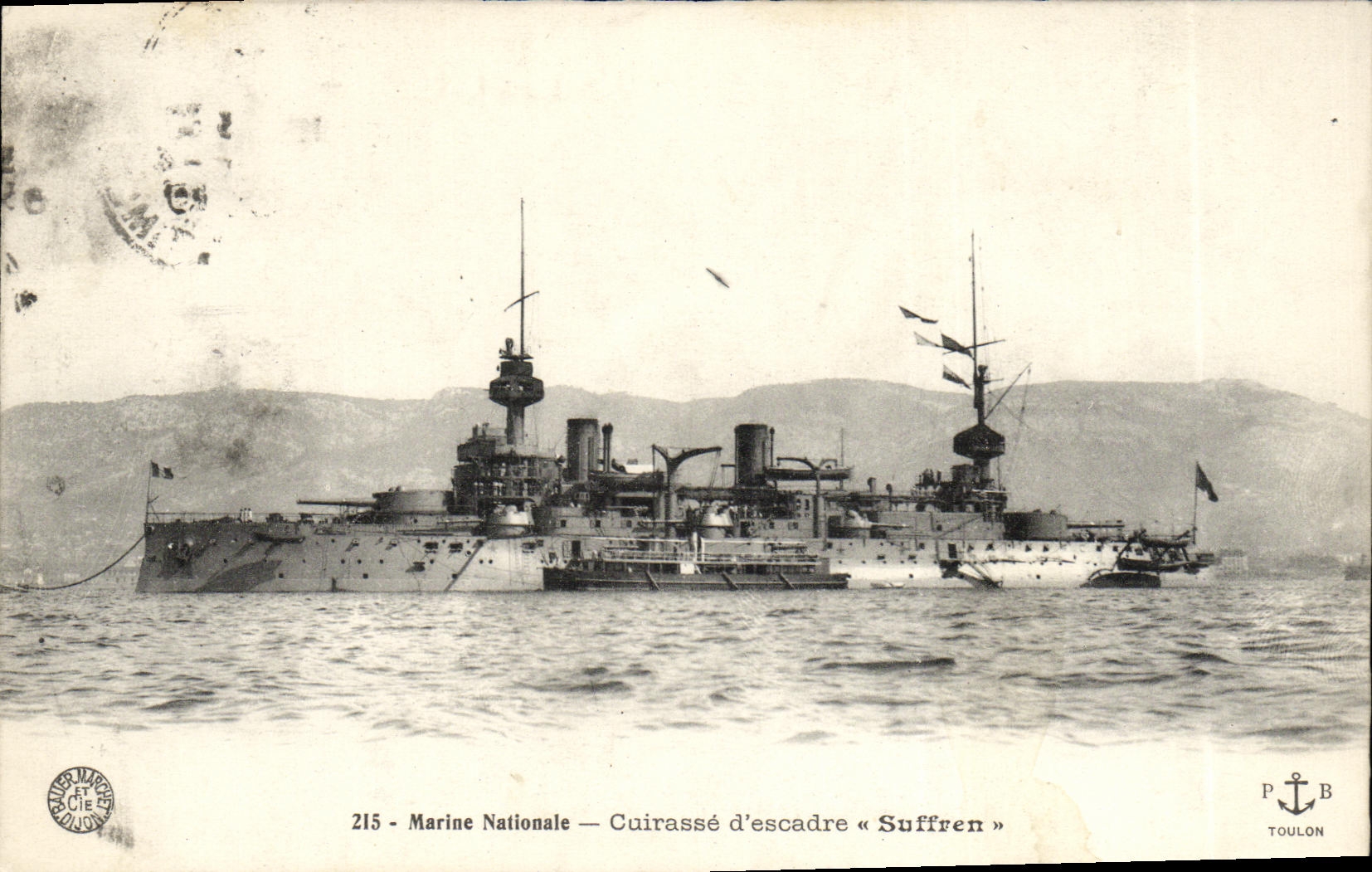 CPA Bateau Guerre Cuirasse d escadre Suffren