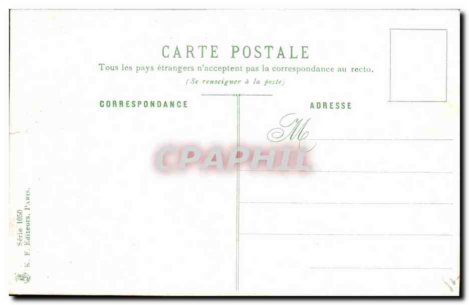 Croiseur de l'escadre Suffren — illustration maritime — K. F. Editeurs, Paris, Série 1050 — Verso