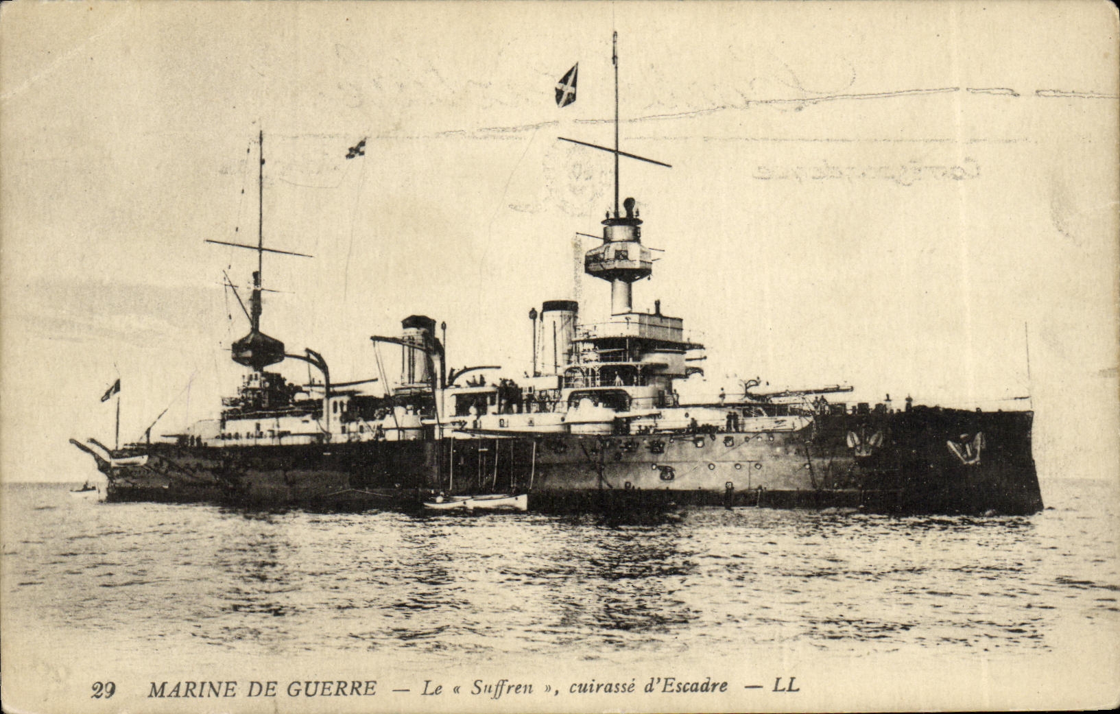 CPA Bateau Guerre Cuirasse d escadre Suffren