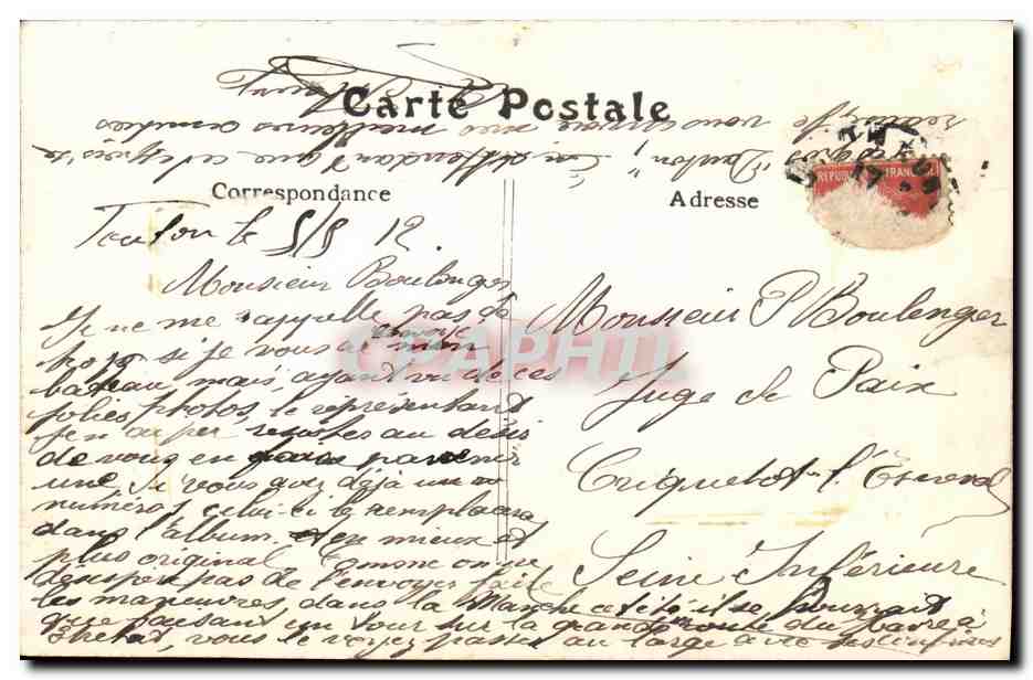 “Suffren” Cuirassé d’Escadre — Marine Militaire Française — éditeur non visible — Verso