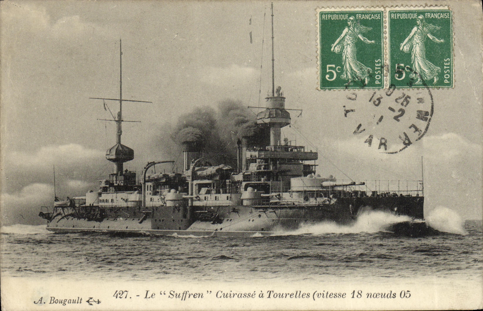 Le "Suffren" Cuirassé à Tourelles — A. Bougault, n°427