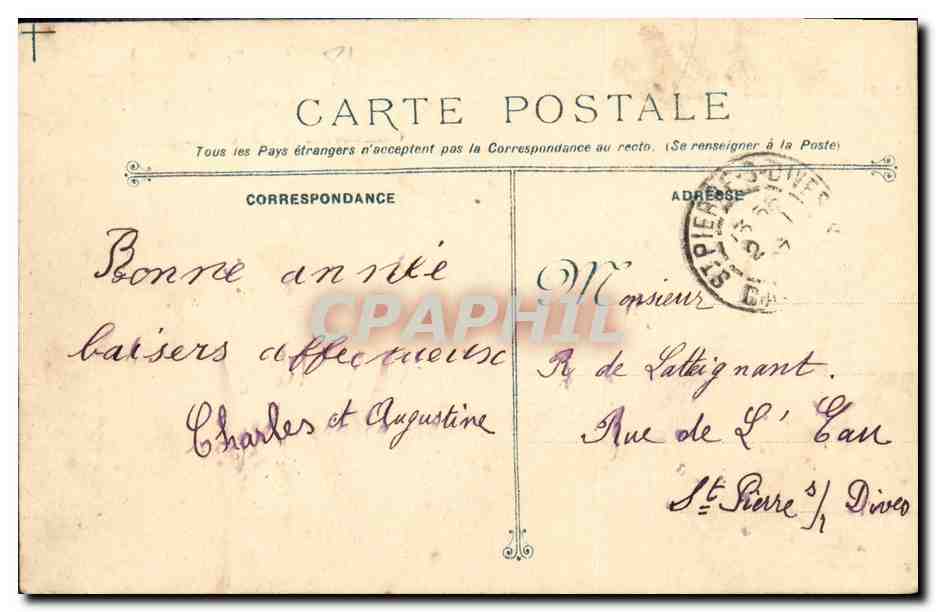 Le Cuirassé d'Escadre SUFFREN — Marine Militaire Française, 1917 — Collection P. B. Cherbourg — Reverso