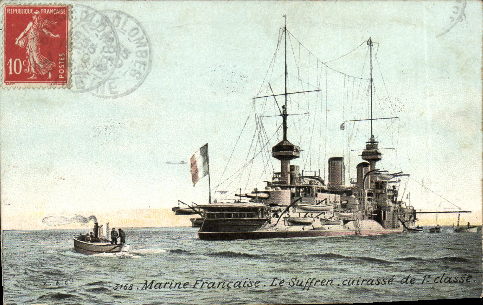 CPA Bateau Guerre Cuirasse de 1ere classeSuffren