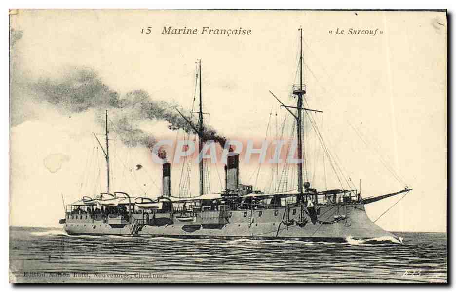 CPA Bateau Guerre Le Surcouf