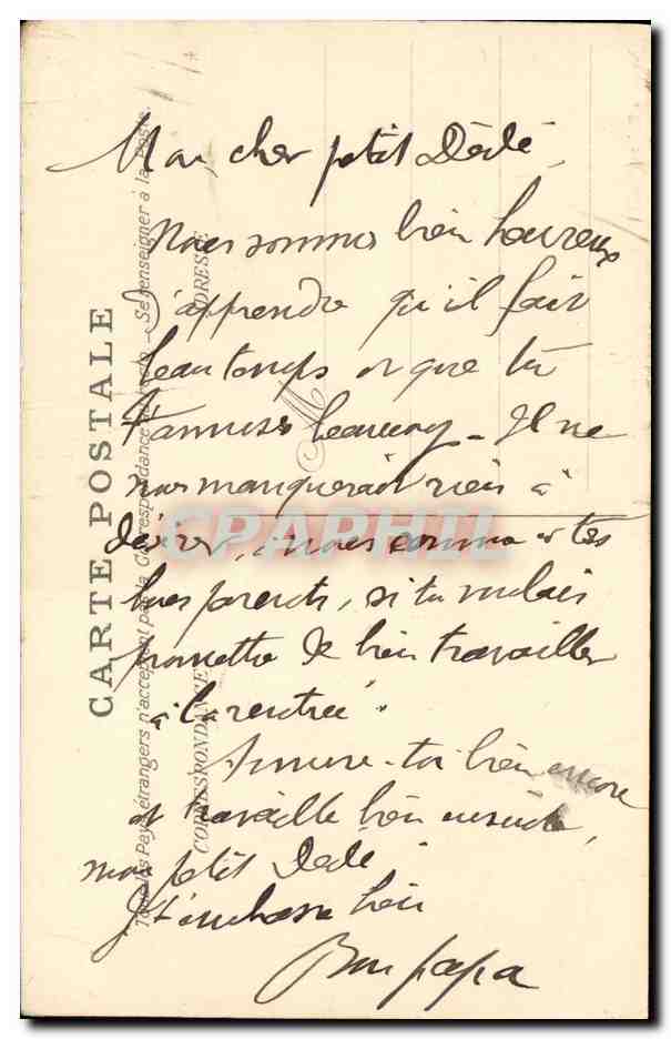 CPA Bateau Guerre Le Surcouf — Verso