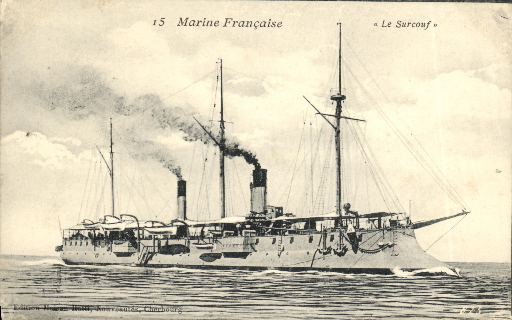 Le Surcouf — Corvette de la Marine Française — Édition Maison Hatt, Nouveautés, Cherbourg