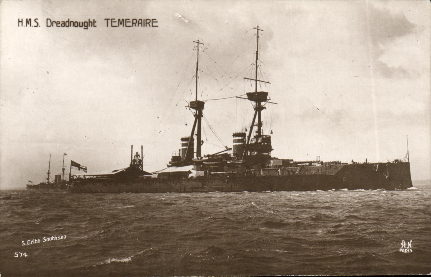 CPA Bateau Guerre HMs Dreadnought Temeraire