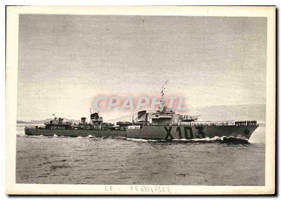 CPA Bateau Guerre Contre torpilleur Le Terrible 