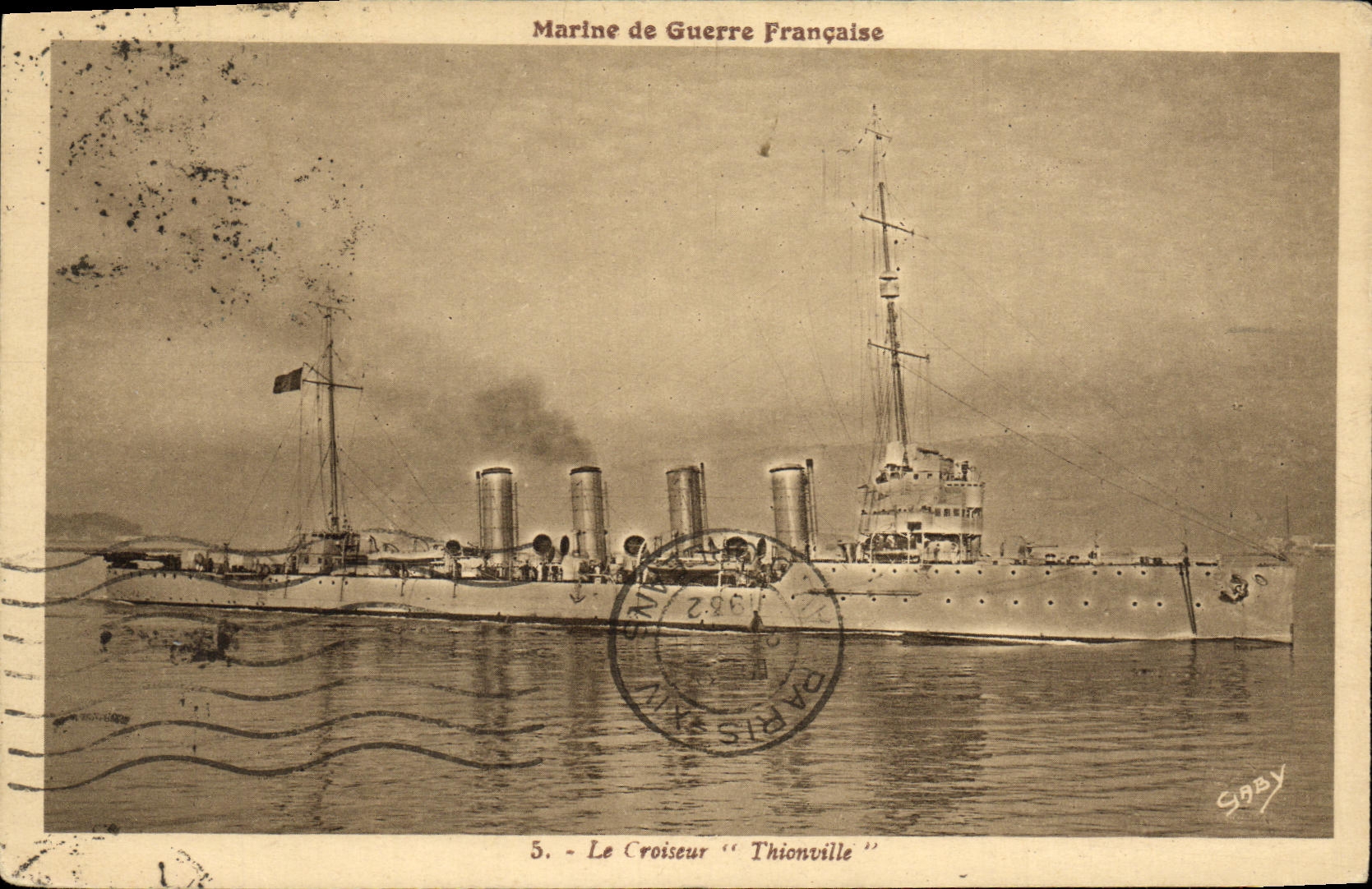 Le Croiseur "Thionville" — Marine de Guerre Française — Éditions Gaby