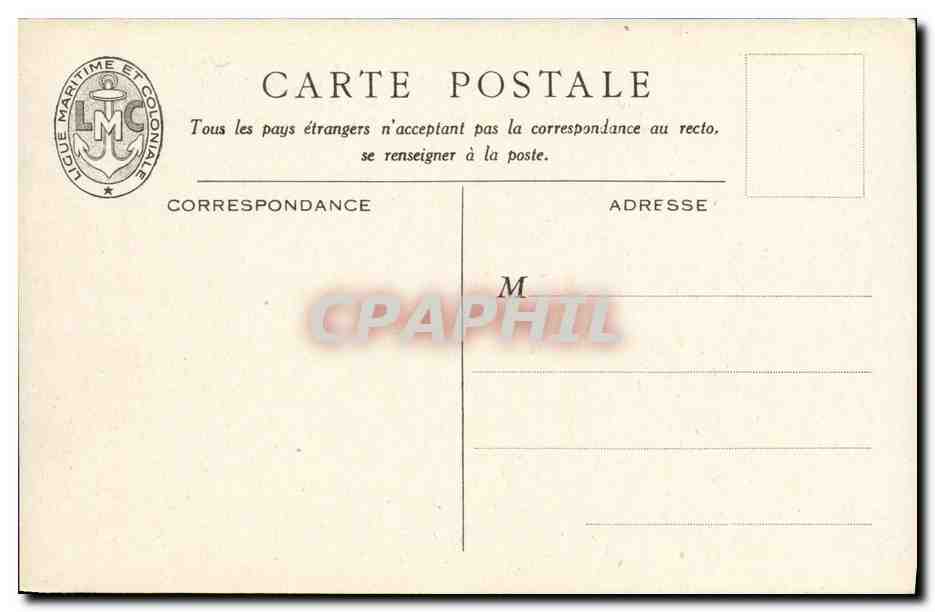CPA Bateau Guerre nos croiseurs de 10000 tonneaux type Tourville — Verso