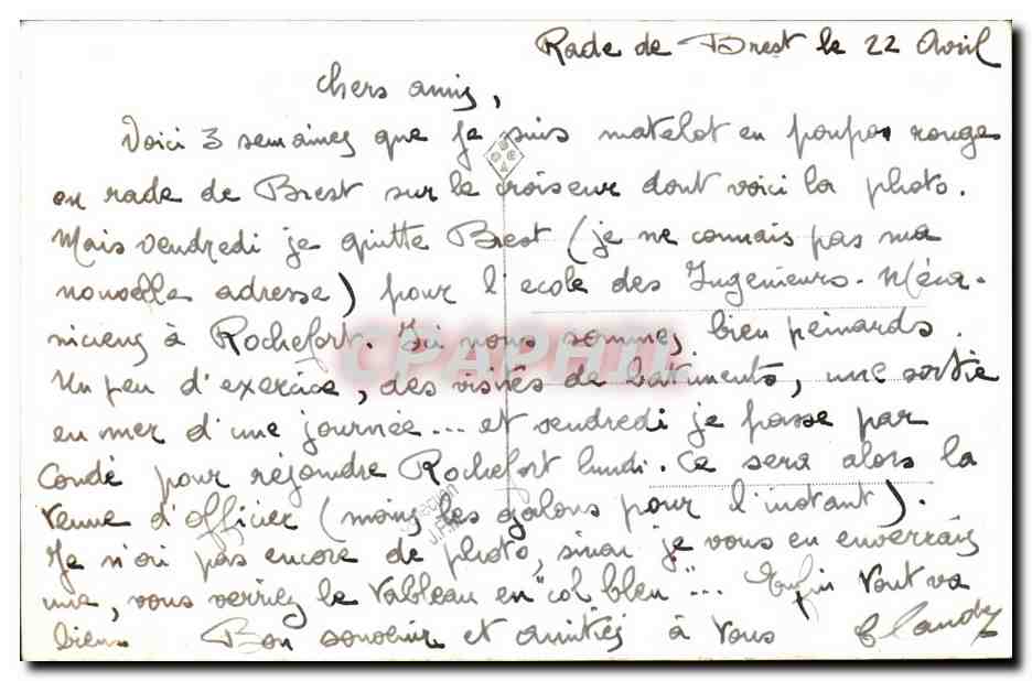 Croiseur Tourville — Toulon — Marius Bar Phot. Toulon — Reverso