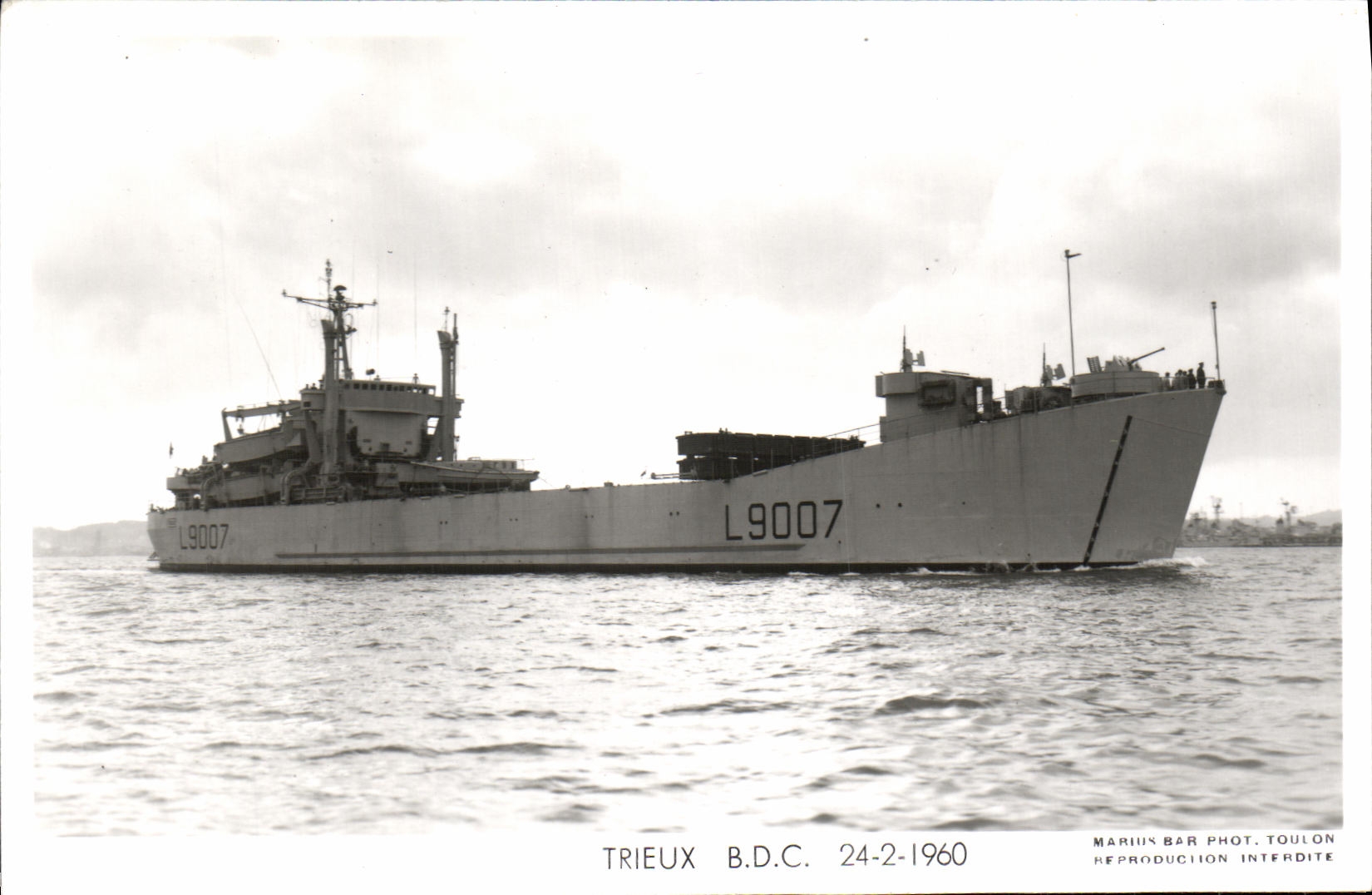 CPM Bateau Guerre Trieux BDC 1960