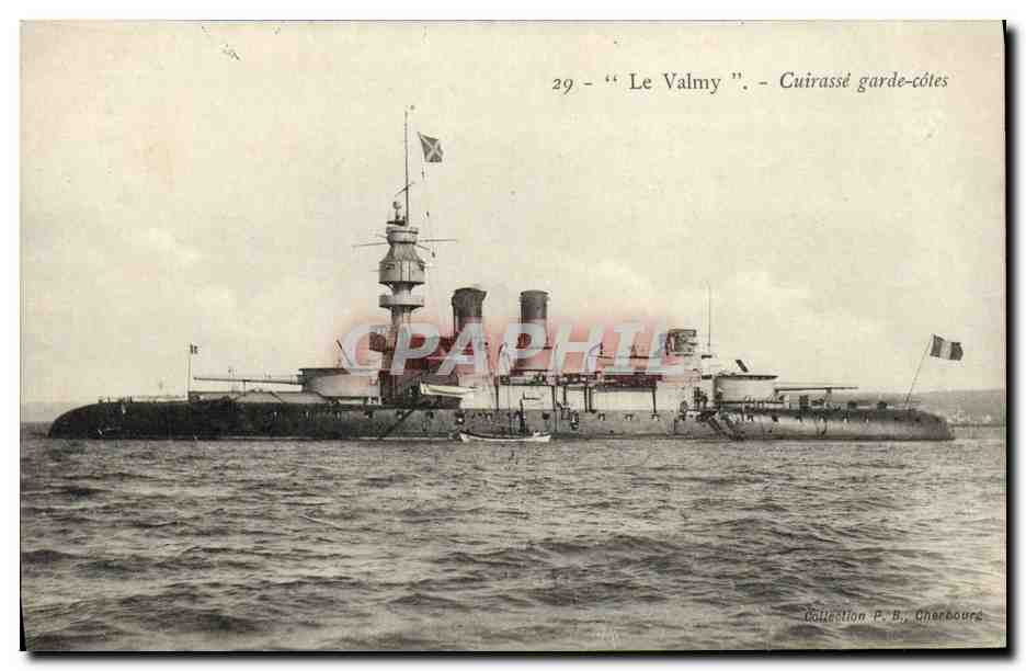 CPA Bateau Guerre Le Valmy cuirasse garde cotes