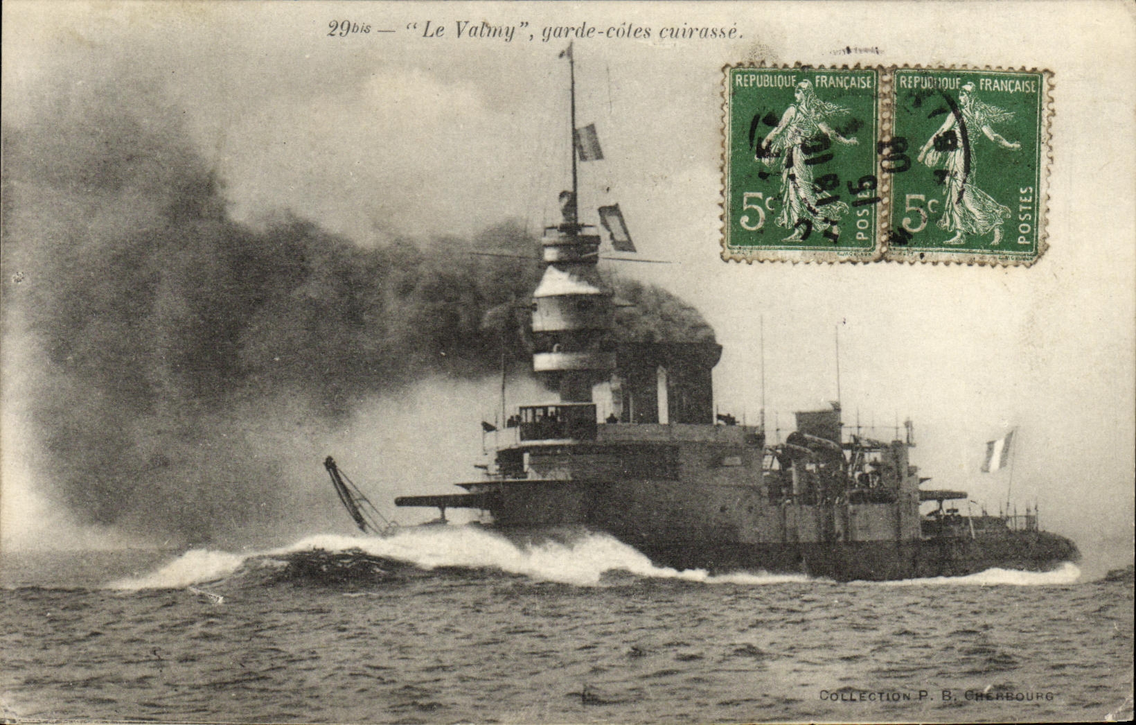 CPA Bateau Guerre Le Valmy cuirasse garde cotes