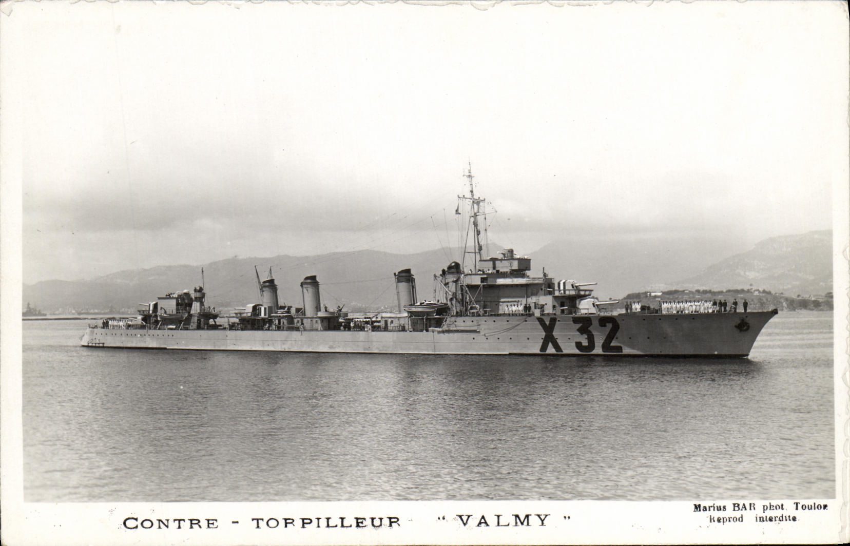 CPM Bateau Guerre Contre torpilleur Valmy
