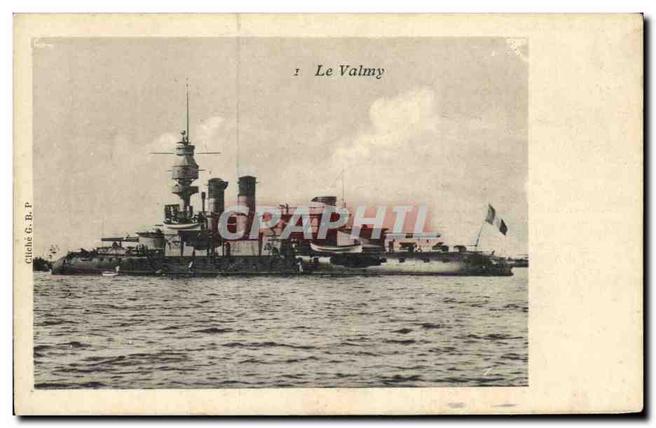 CPA Bateau Guerre Le Valmy cuirasse garde cotes