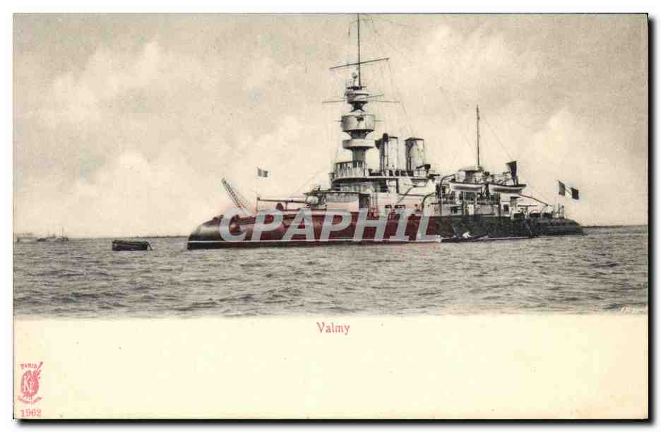 CPA Bateau Guerre Le Valmy cuirasse garde cotes