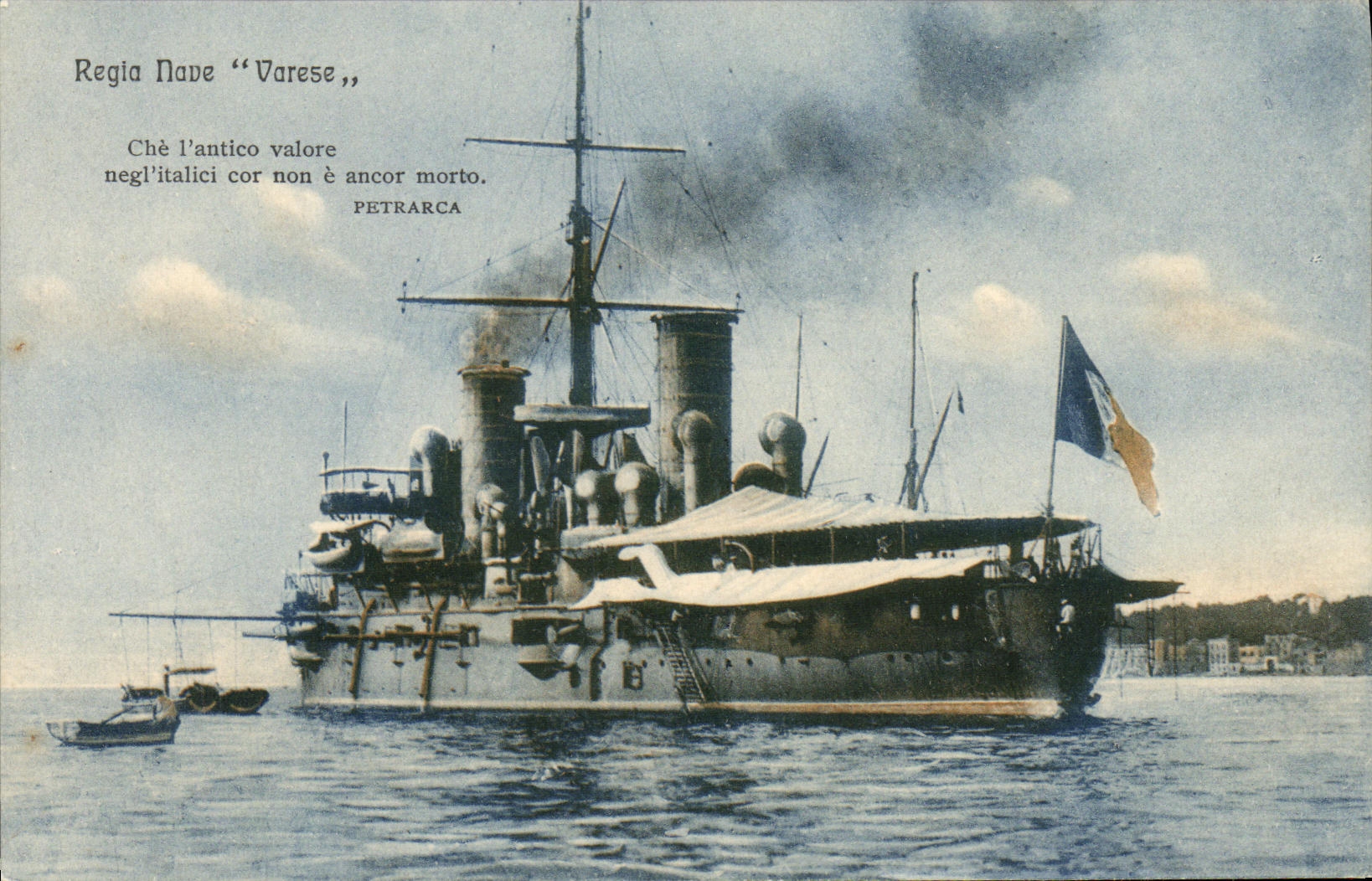 CPA Bateau Guerre Regia Nave Varese 