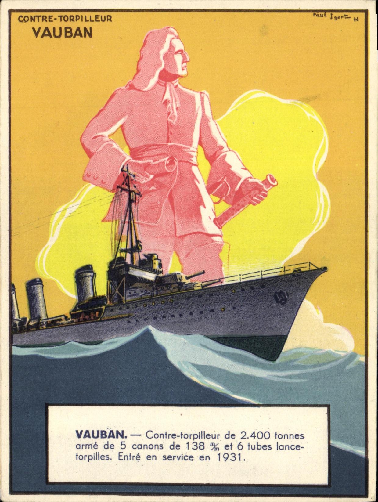 CPA Bateau Guerre Contre torpilleur Vauban 