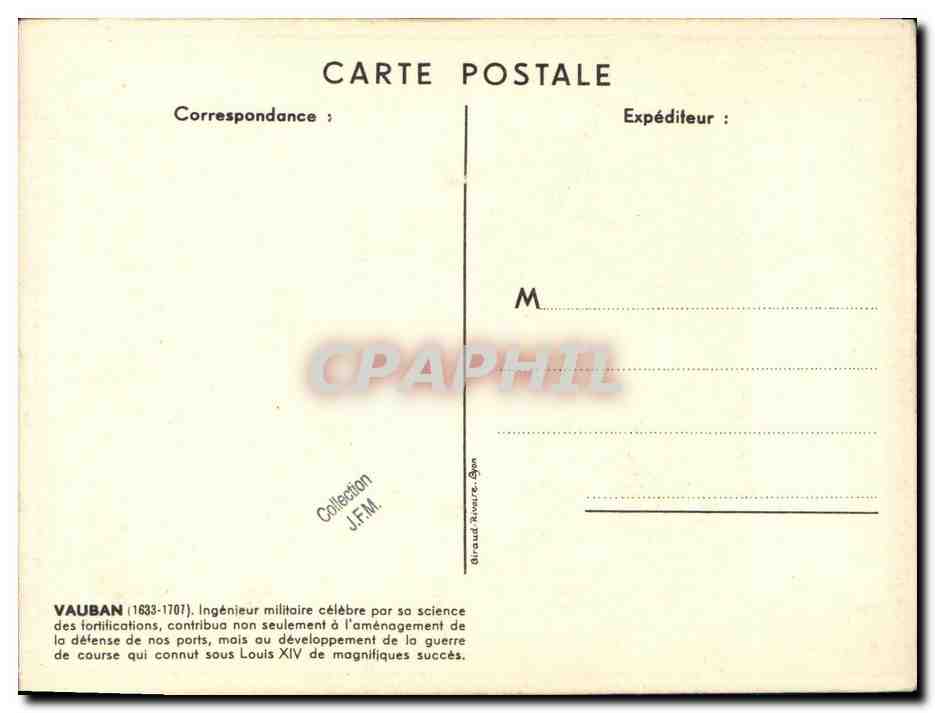 CPA Bateau Guerre Contre torpilleur Vauban  — Verso