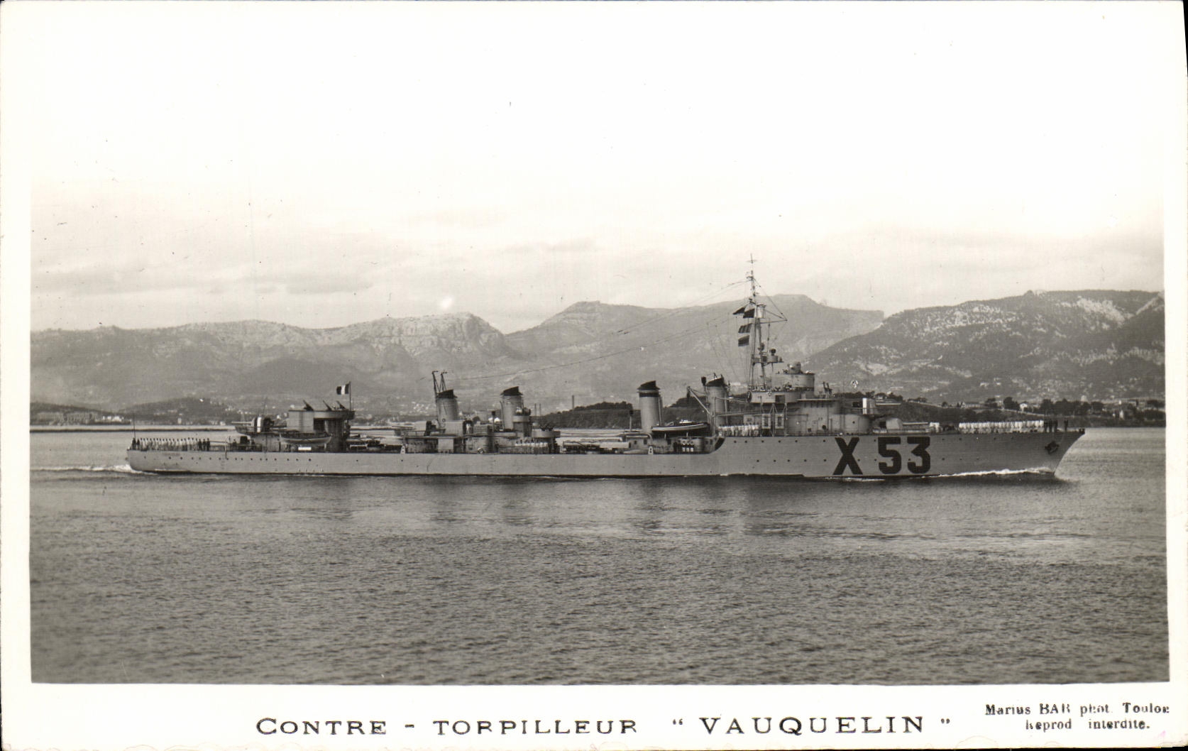 CPA Bateau Guerre Contre torpilleur Vauquelin