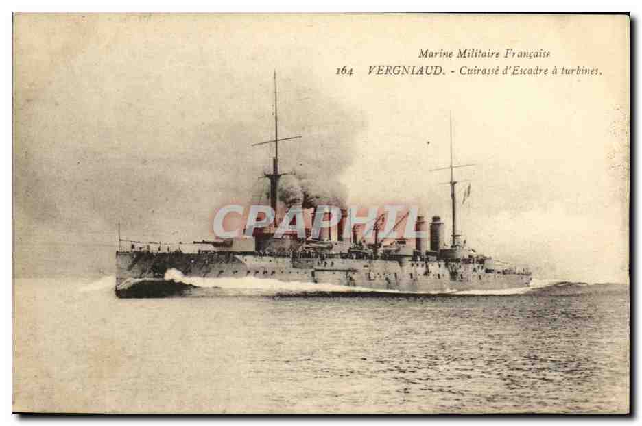 Cuirassé VERGniaud — Marine Militaire Française — éditeur VERGniaud, n° 164