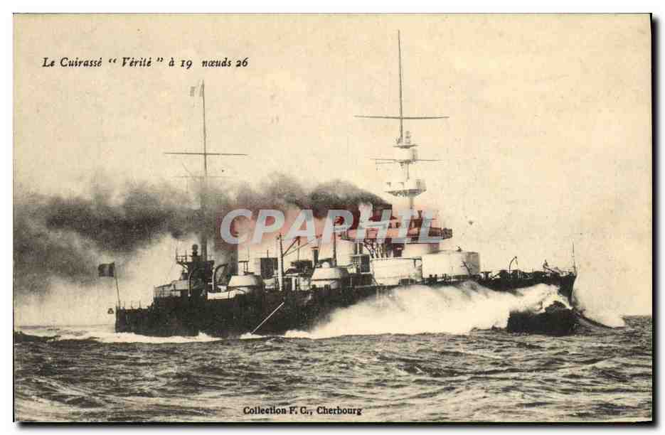 CPA Bateau Guerre Cuirasse Verite