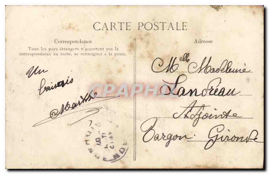 Bordeaux — Cuirassé "La Vérité" après son lancement — Marcel Delbroy, Éditeur, Bordeaux — Verso