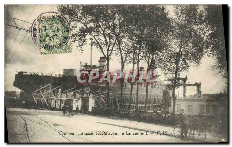 Cruiser blindado Vérité antes del lanzamiento — E. W.