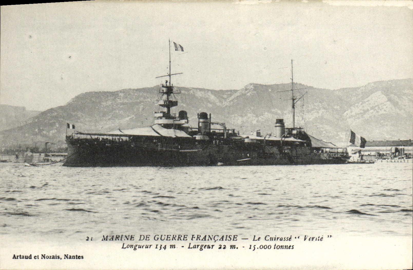 CPA Bateau Guerre Cuirasse Verite