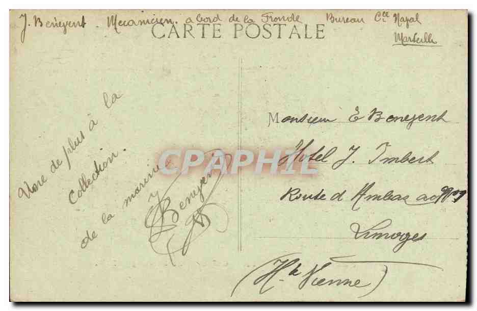 CPA Bateau Guerre Cuirasse de 1er rang Verite — Verso