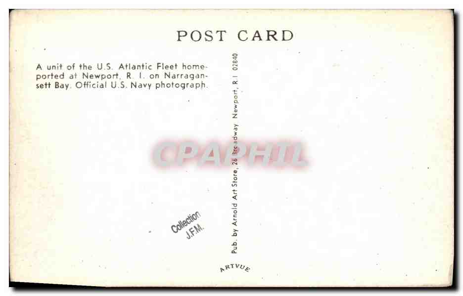 CPA Bateau Guerre USS Vesole DD 878 — Verso