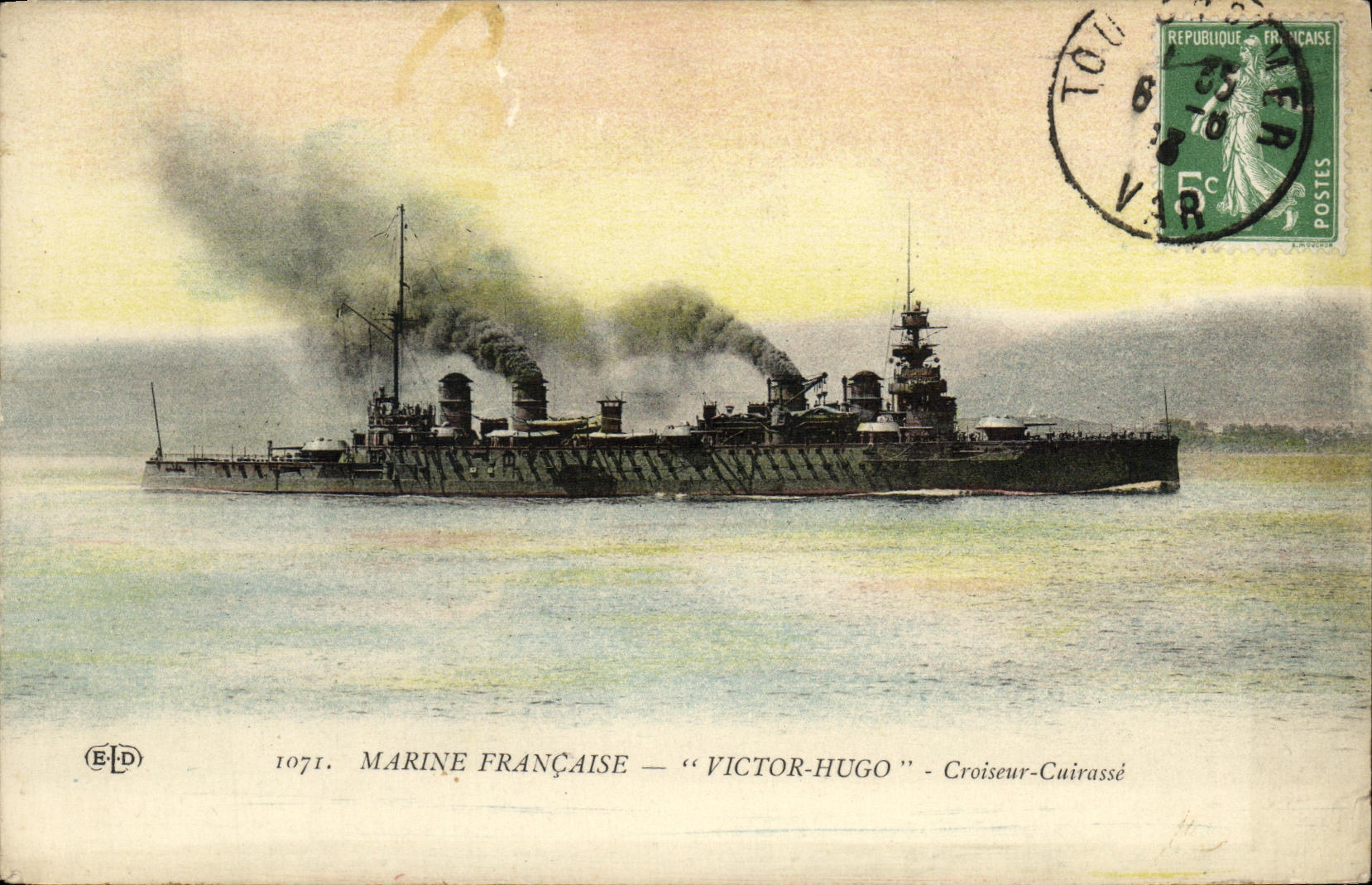 Marine Française — "Victor-Hugo" — Croiseur-Cuirassé — Éditeur E.P.D. n°1071