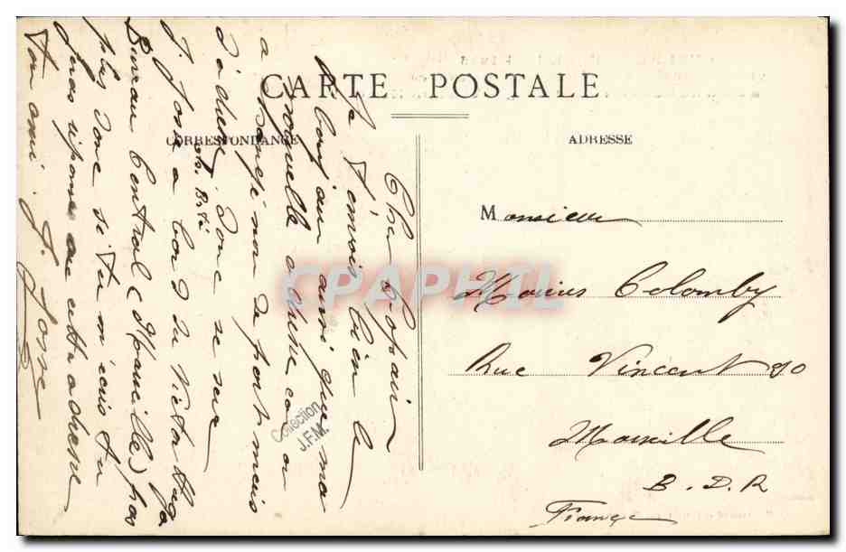 CPA Bateau Guerre Avion francais rentrant de reconnaissance a bord du cuirasse de 1er rang Victor Hugo Avion  — Verso
