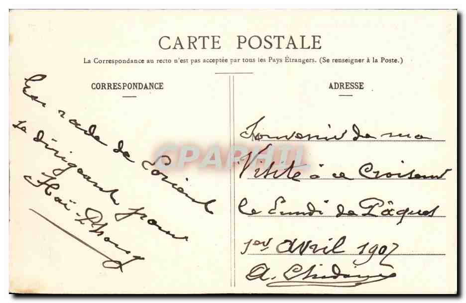 Le Croiseur Cuirassé Victor Hugo — Collection H. Laurent, Port-Louis — n° 2582 — Verso