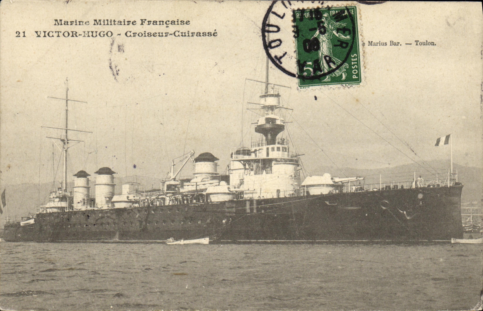 Croiseur cuirassé Victor Hugo — Marine Militaire Française — Marius Bar — Toulon