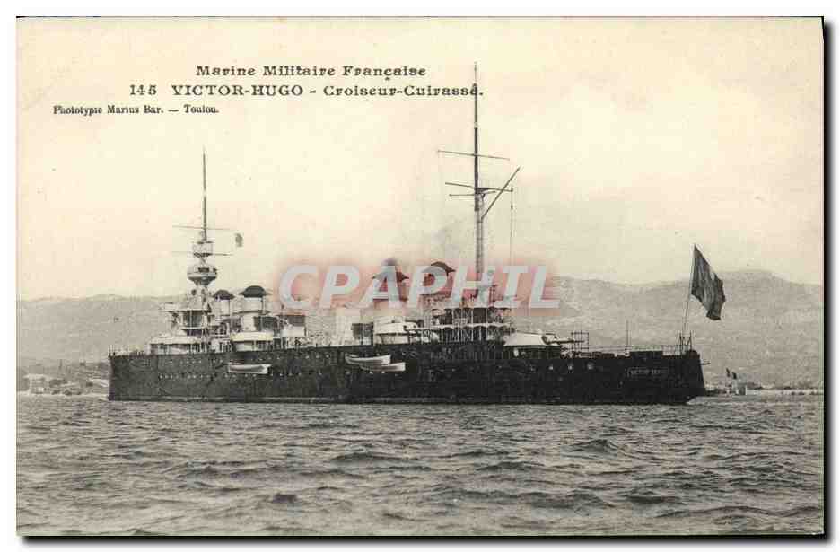 Croiseur-Cuirassé Victor-Hugo — Marine Militaire Française — Phototype Marius Bar, Toulouse