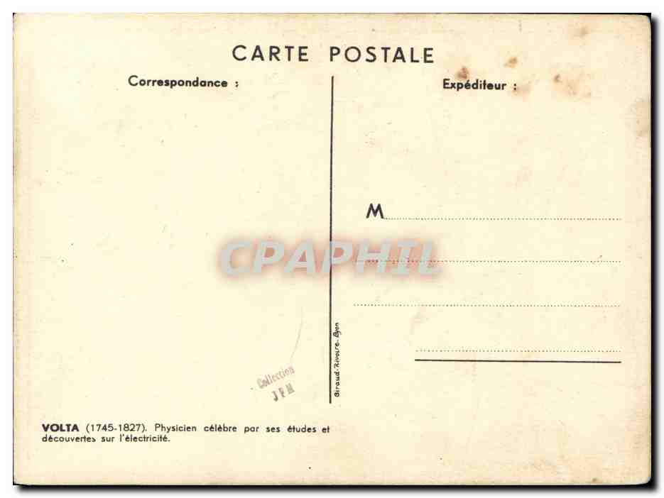 CPA Bateau Guerre Contre torpilleur Volta — Verso