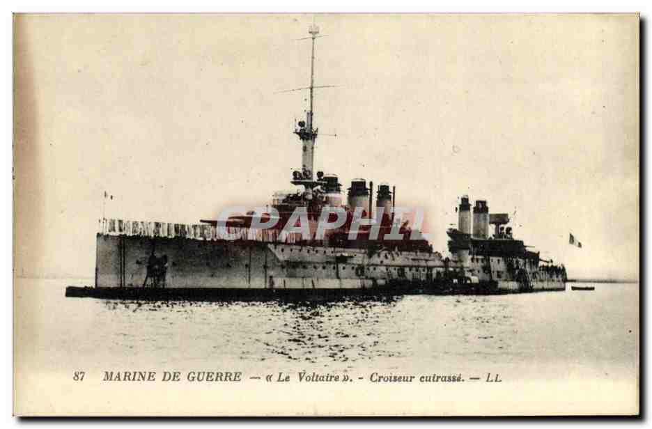 Marine de guerre — « Le Voltaire » — Croiseur cuirassé — L.L.