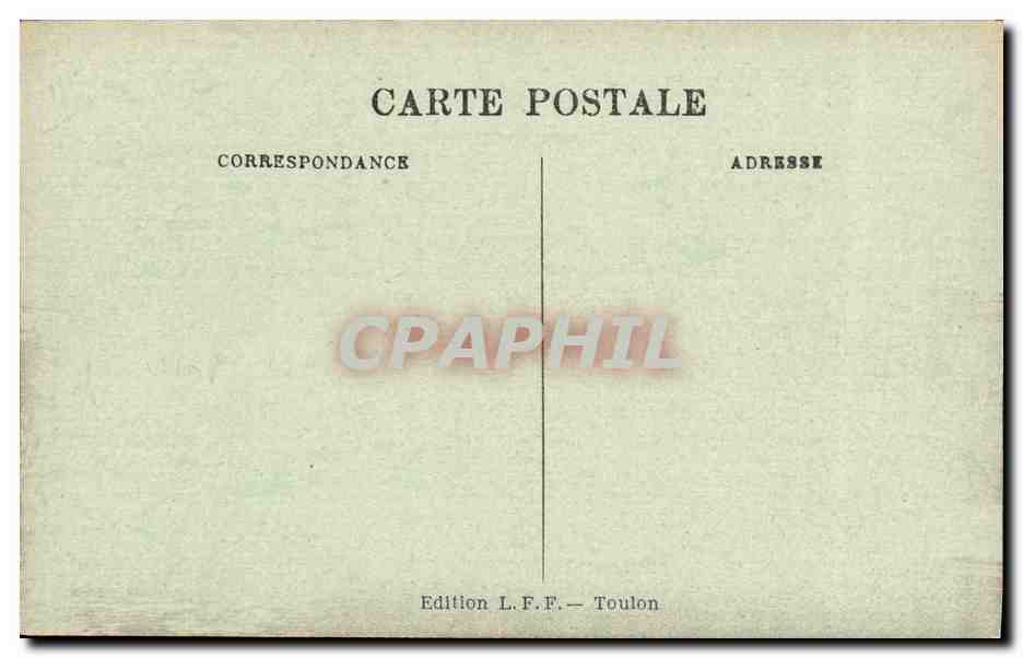 Artillerie du VOLTAIRE — Marine Française — Édition L.F.F. Toulon — Verso