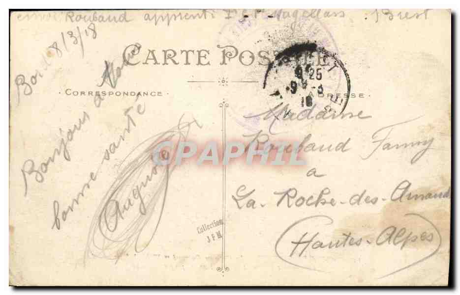 Le Croiseur-Cuirassé "Waldere-Rousseau" — Marine de Guerre — Artaud et Nozaïs, Nantes — Verso