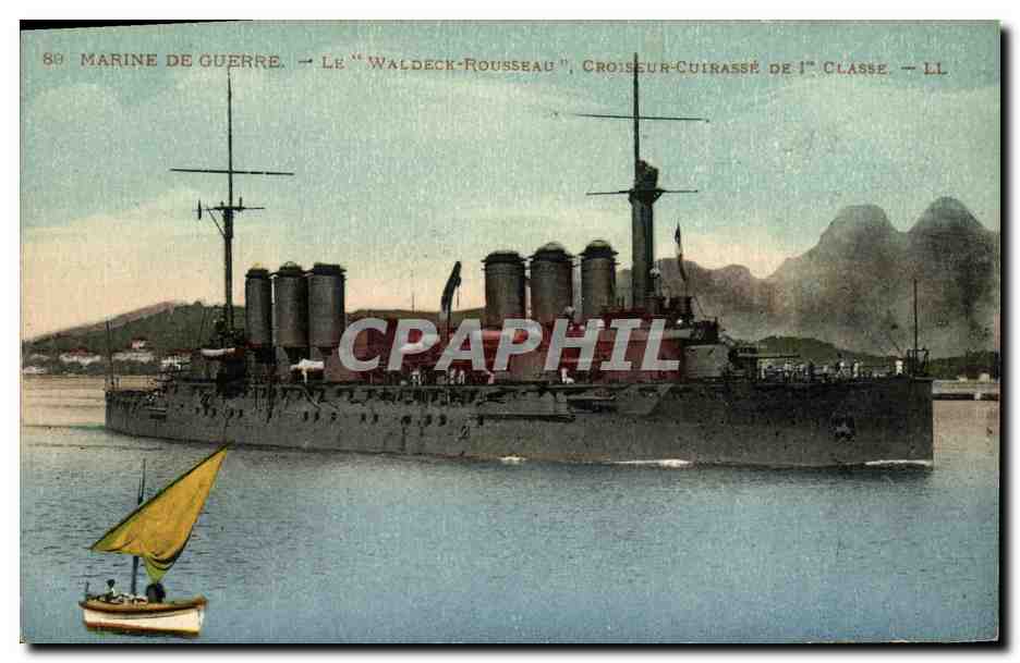 Le "Waldeck-Rousseau", croiseur-cuirassé de 1ère classe — LL — Marine de guerre