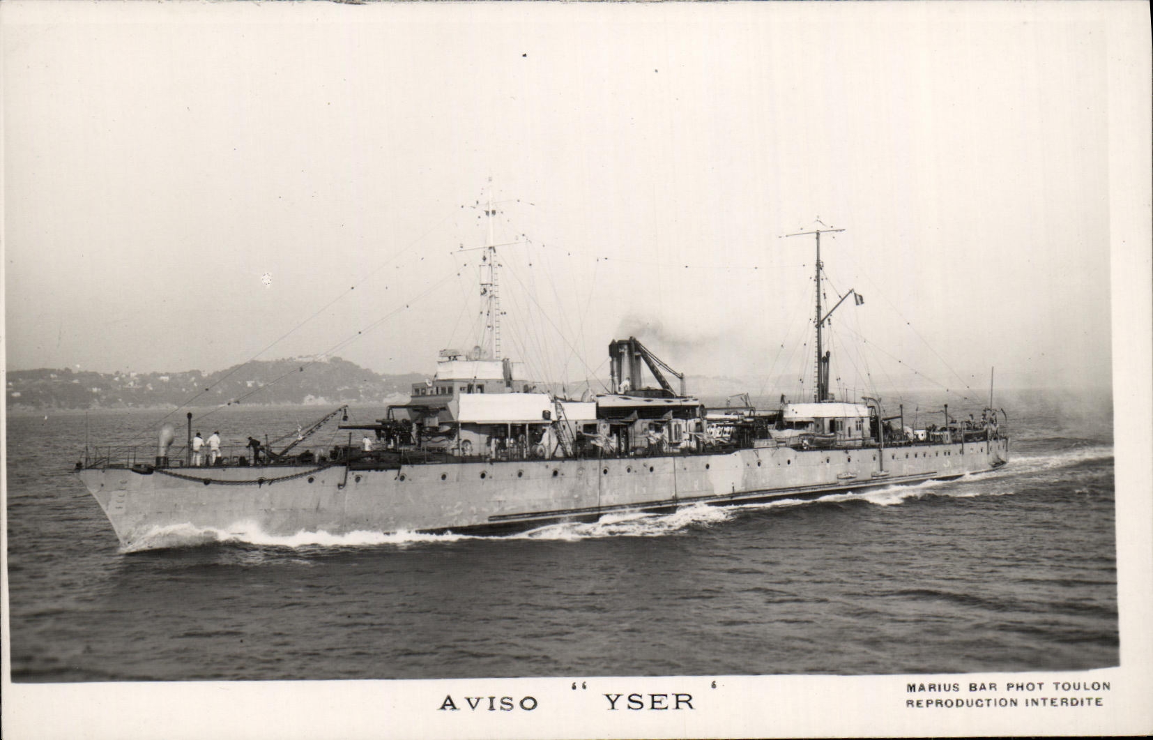 CPM Bateau Guerre Aviso Yser
