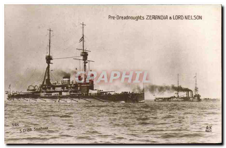 Pré-Dreadnoughts ZÉRANIA & LORD NELSON — S. Cribb, Southsea