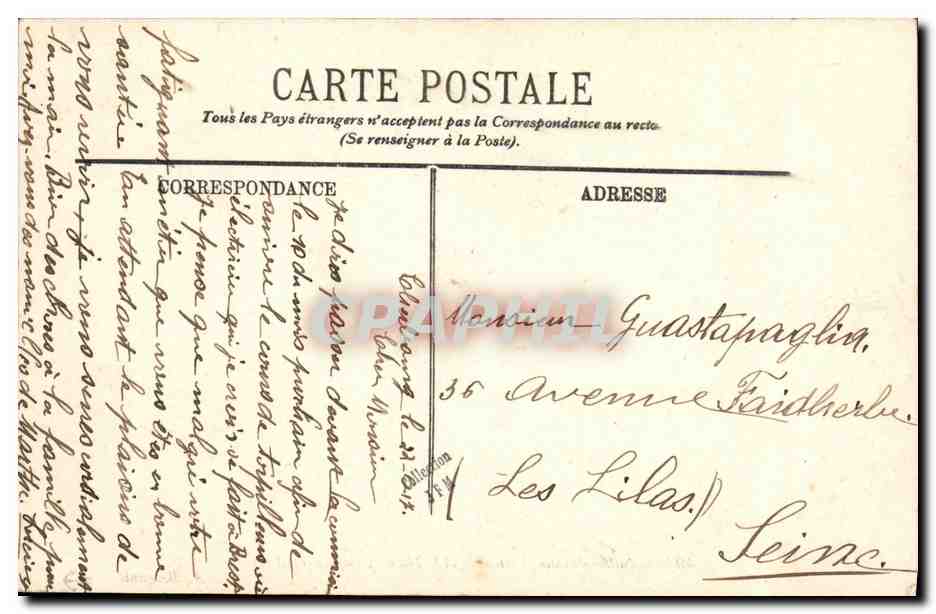 Sous-Marins "Alose" et "Thon", en observation — A. Bougault, n° 492 — Verso