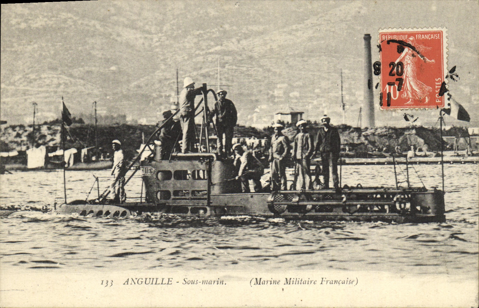 Anguilla - Submarino — (Marina Militar Francesa) — editor desconocido, n° 133